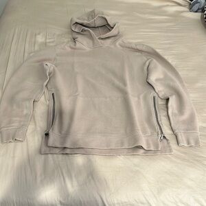 John Elliot Men's Cream Hooded Villain Sweater